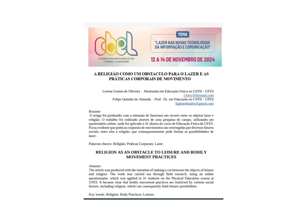 Crítica ao viés acadêmico sobre religião e lazer cristão