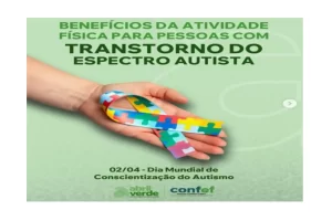 "Mão segurando laço de quebra-cabeça colorido, símbolo do autismo, representando os benefícios da atividade física para pessoas com TEA"